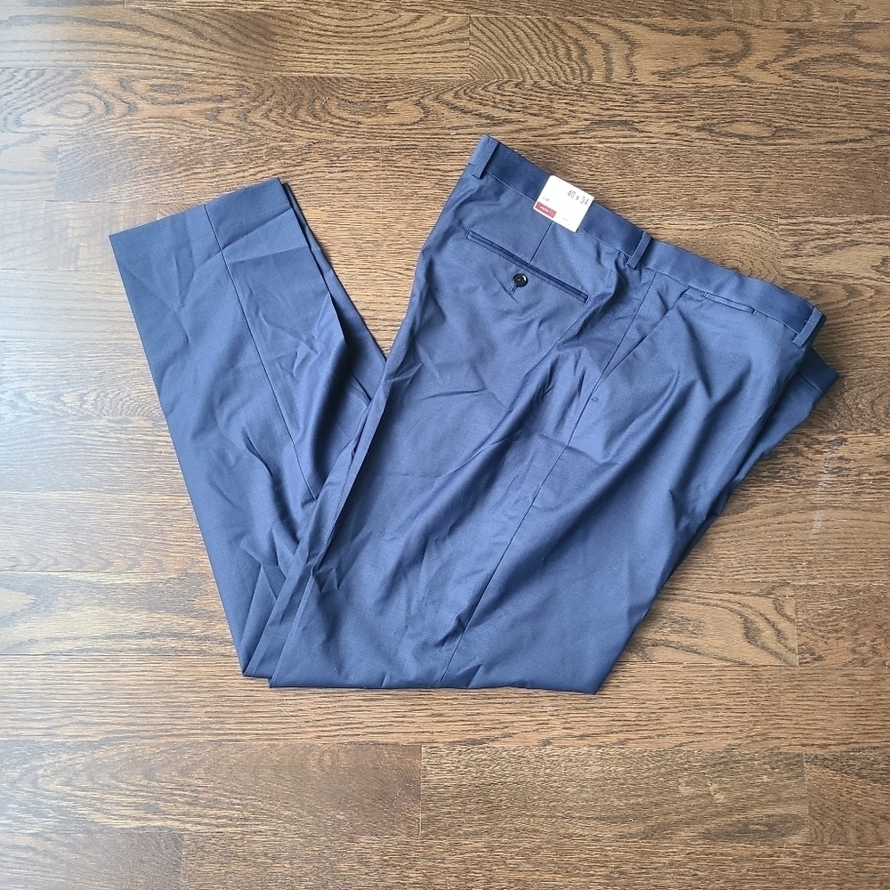 NWT Express Men's Blue dress Pants slim  Size 40×34